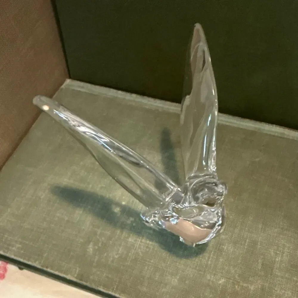 FC 83 France Glass Bird Figurine • Clear Art Glass • 3.25”